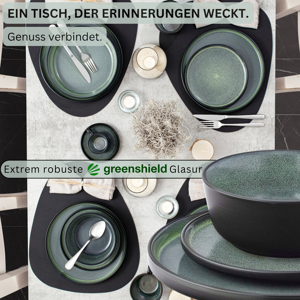 SÄNGER Stoneware Dinner Set Malmö 36-Piece for 12 People
