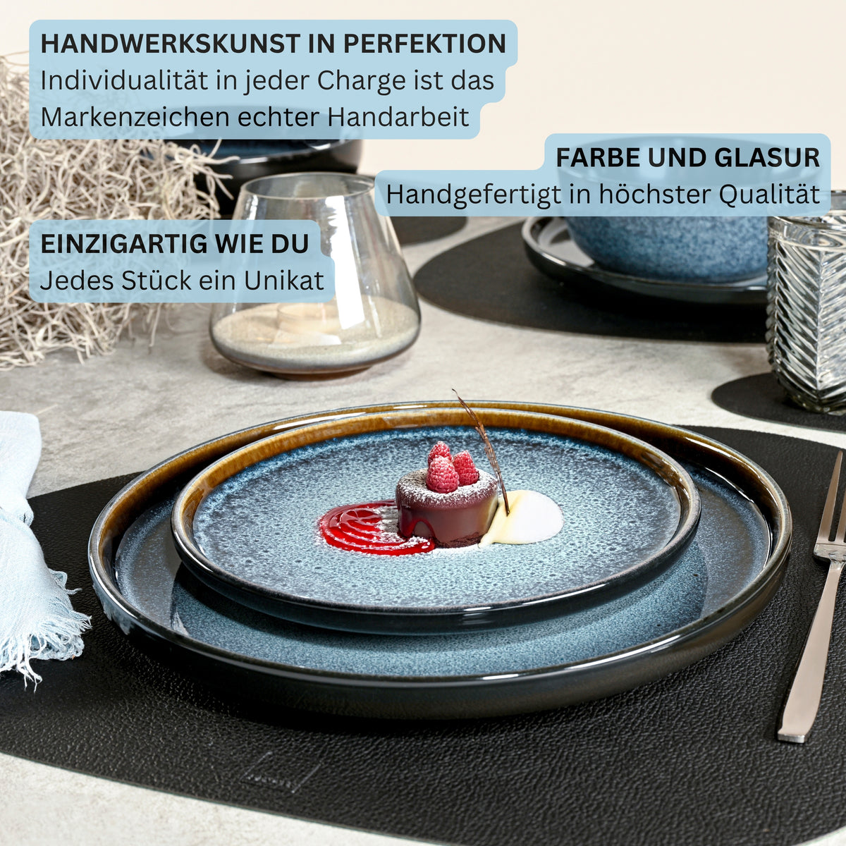 SÄNGER Stoneware Dessert Plates Osaka Set of 6