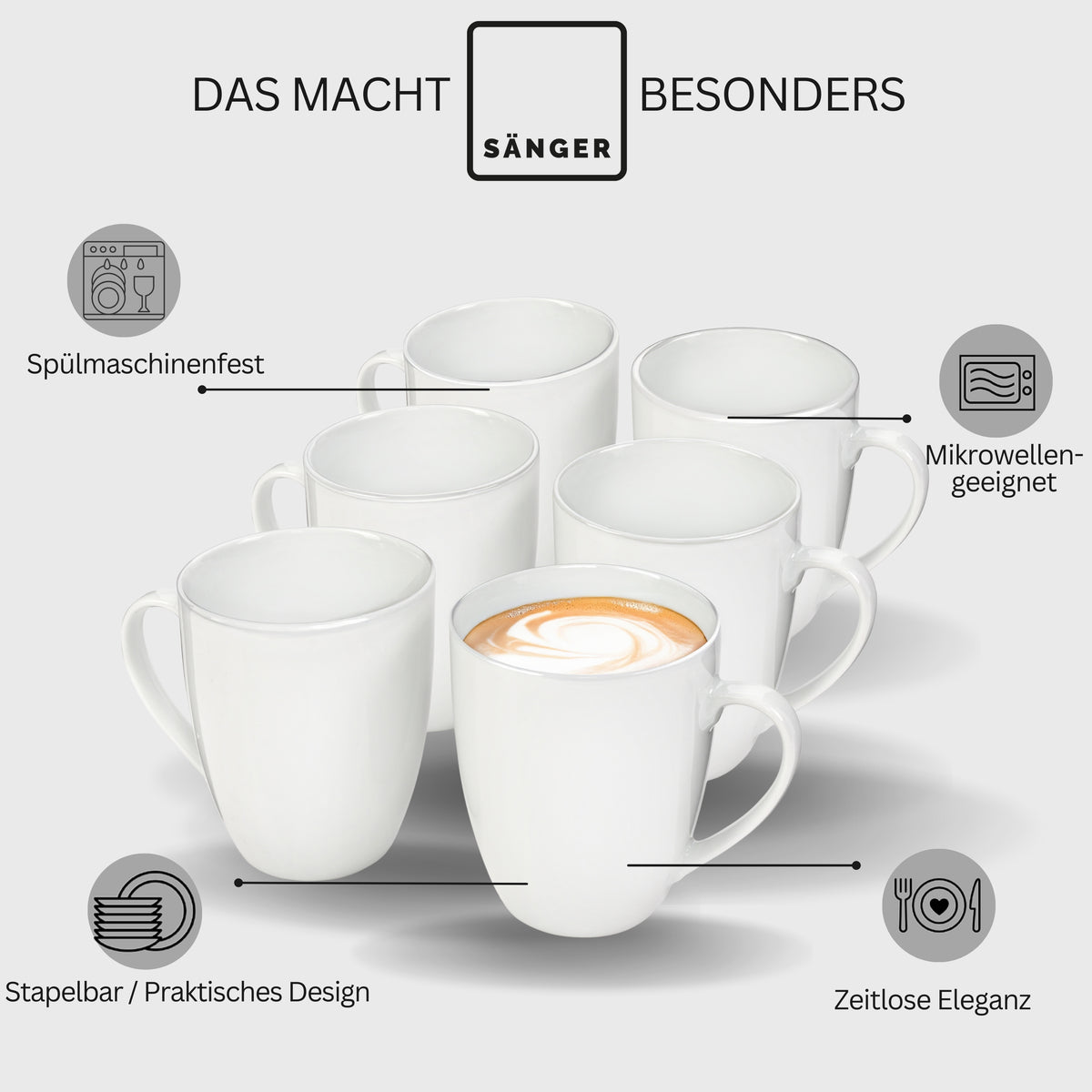 Singer Coffee Mug Set New Port, 6-piece