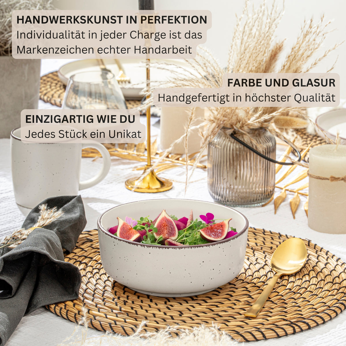 SÄNGER Stoneware Bowls Bombay Earth Tones 4-piece