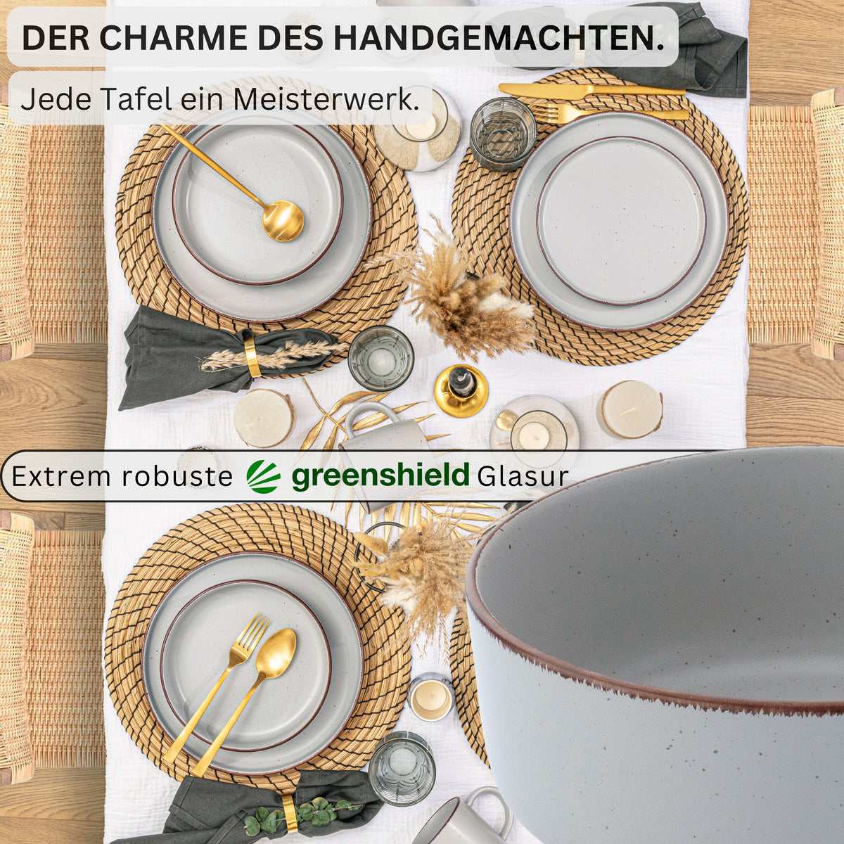 SÄNGER Stoneware Bowls Bombay Stone 4-piece