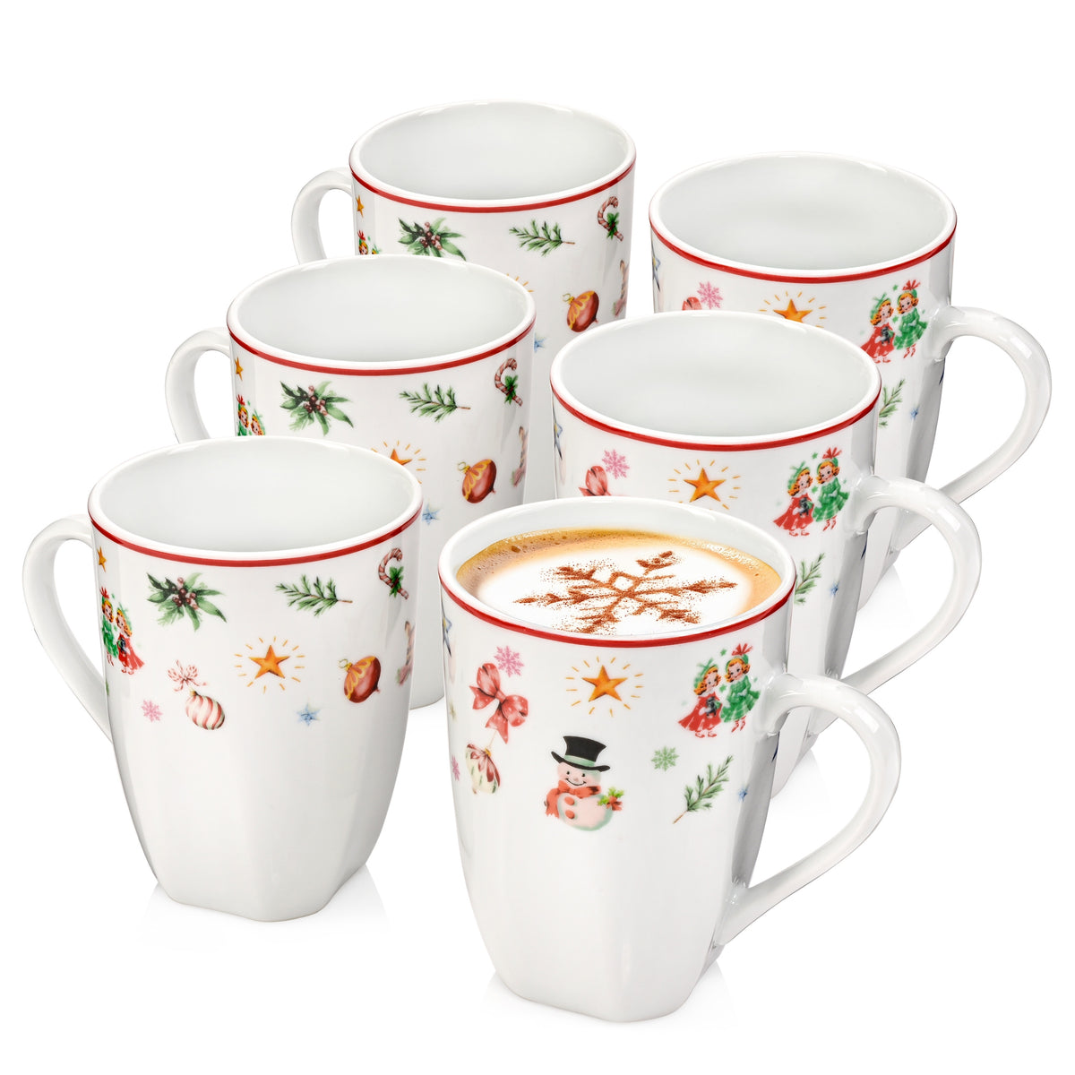 SÄNGER Kaffeebecher Set Bilgola Christmas Design 6 teilig