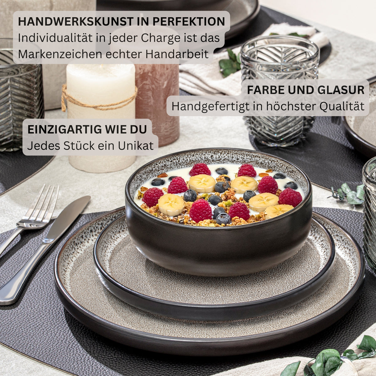 SÄNGER Steingut Schalen Set Luxor 6 teilig