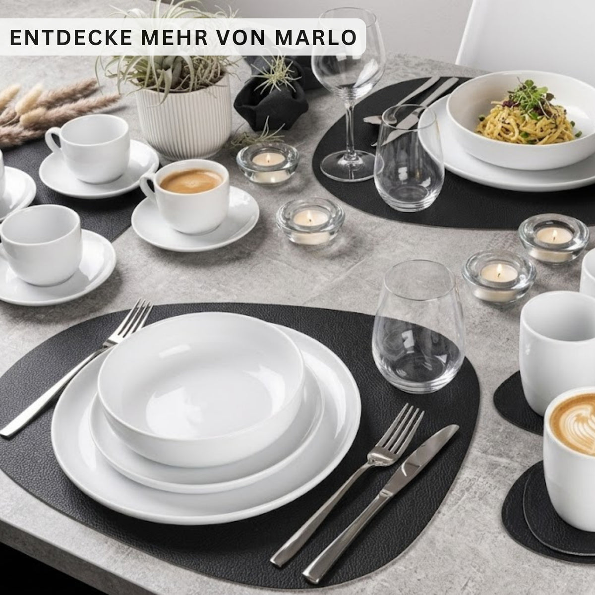 SÄNGER Porcelain Dinnerware Set Marlo 24-Piece for 6 People