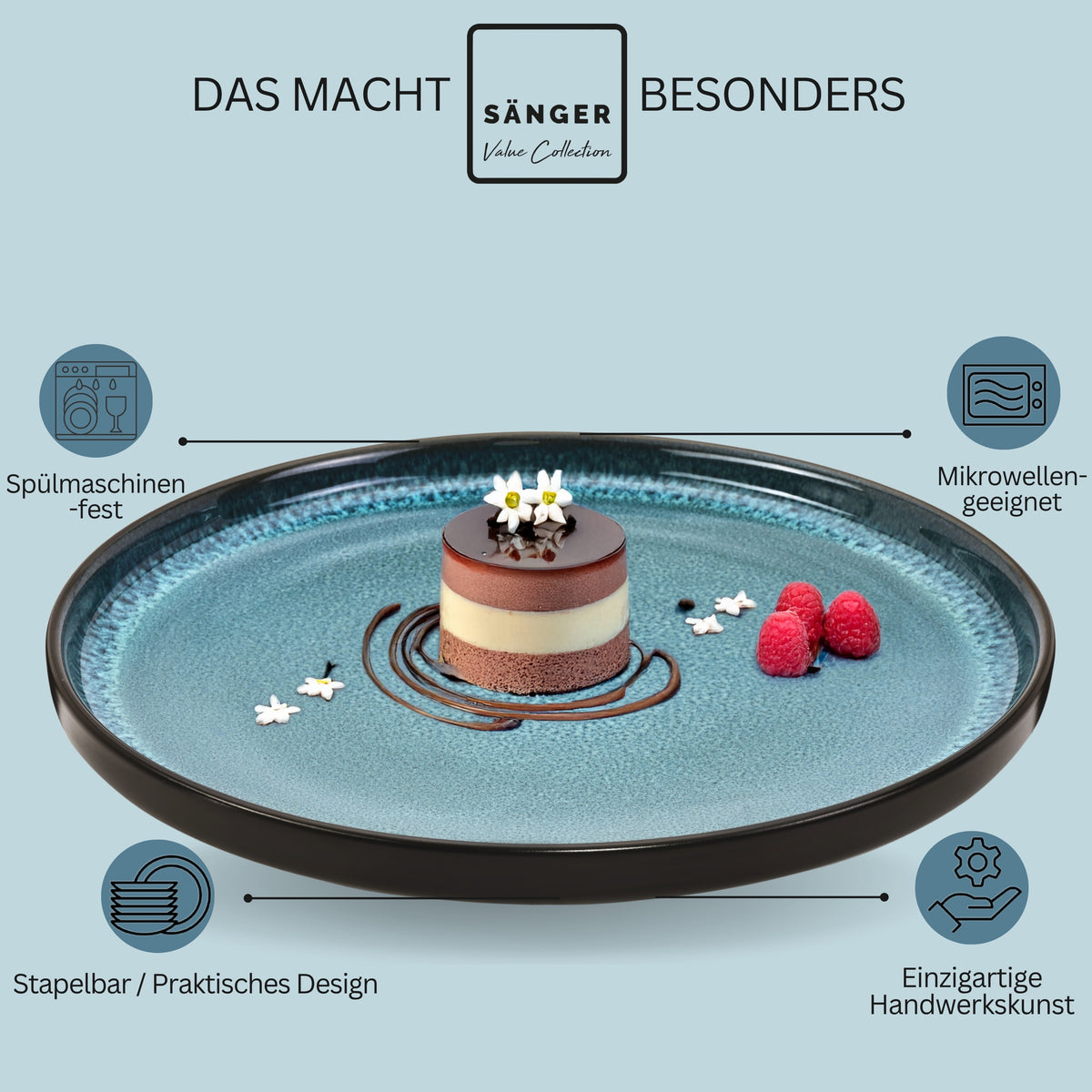 SÄNGER Dessertteller Set Vigo 6 teilig