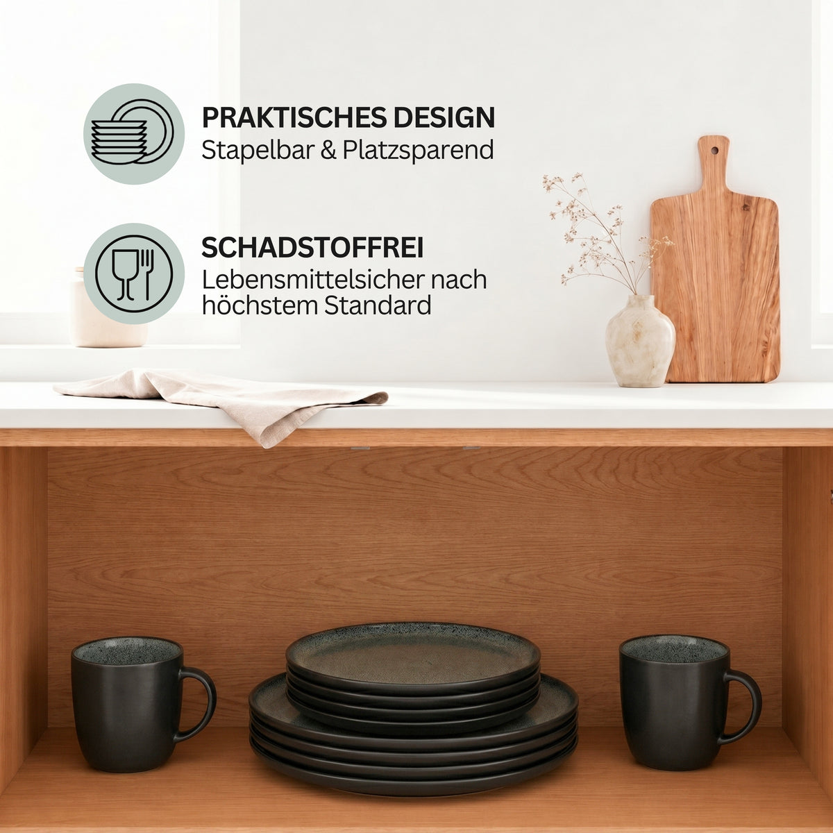 SÄNGER Stoneware Dinnerware Set Malmö 30-piece for 6 people
