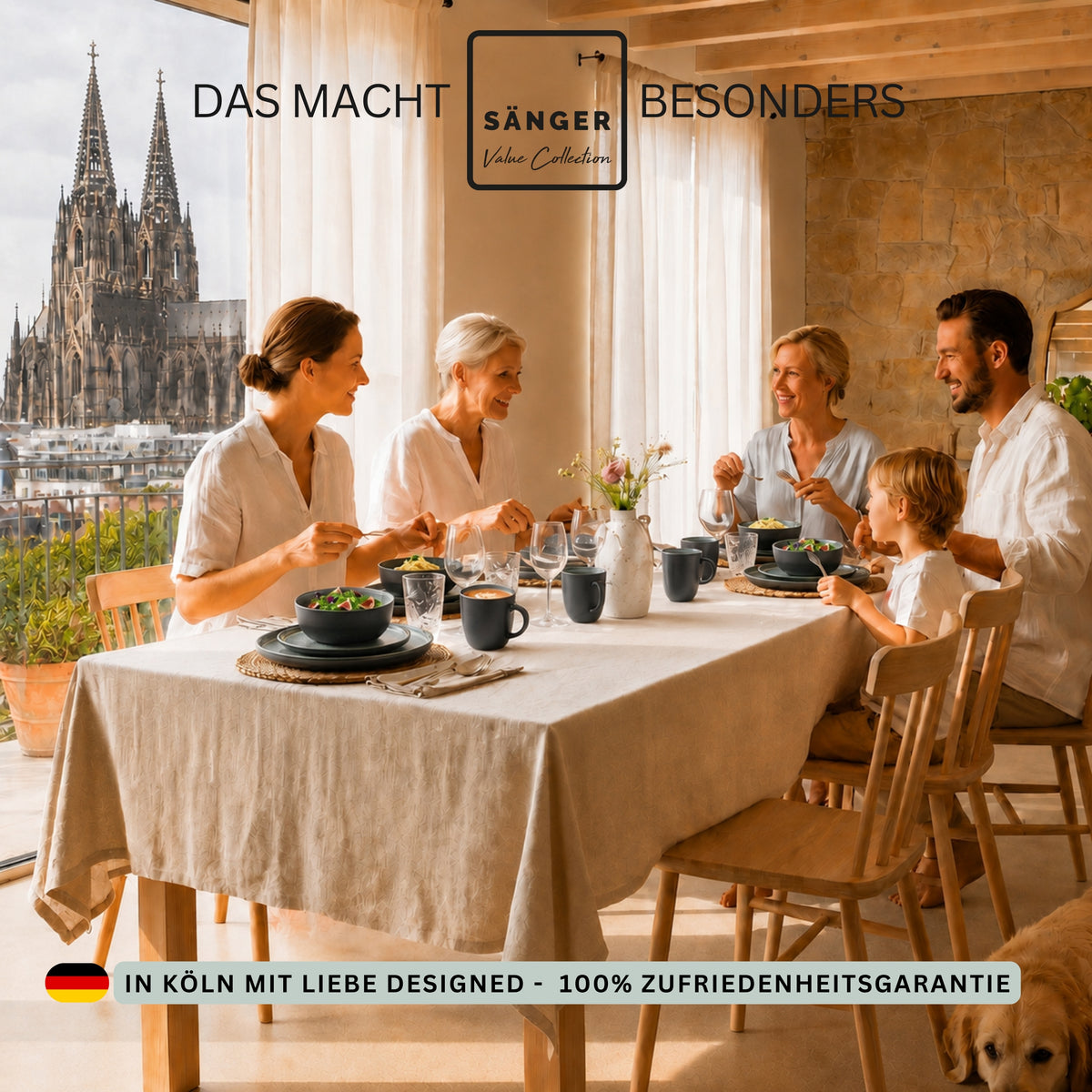SÄNGER Stoneware Dinnerware Set Malmö 30-piece for 6 people