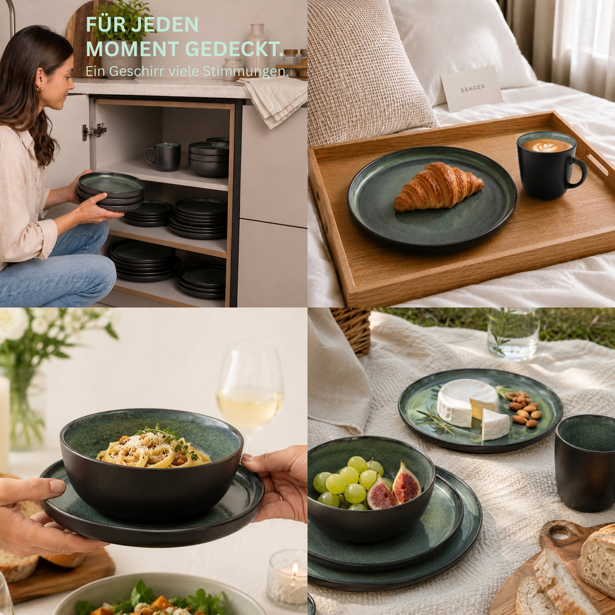 SÄNGER Stoneware Dinnerware Set Malmö 30-piece for 6 people