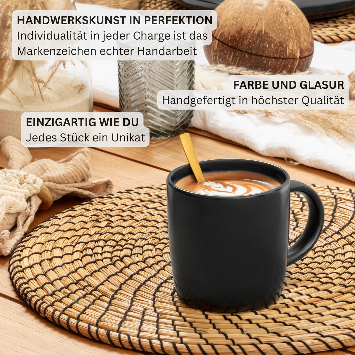 SÄNGER Steingut Geschirrset Madeira, Kombiservice 24 teilig für 6 Personen