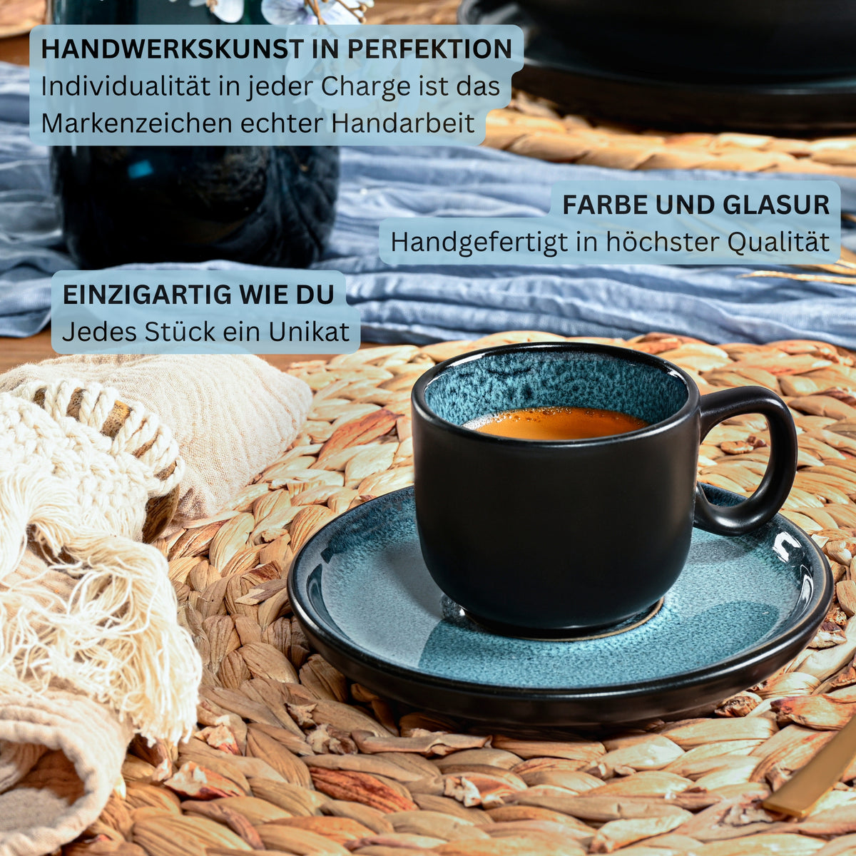 SÄNGER Espressotassen Set Vigo 12 teilig für 6 Personen