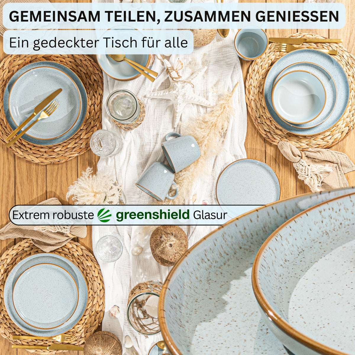 SÄNGER Dessert Plate Set Rio Lagoon 4 pieces