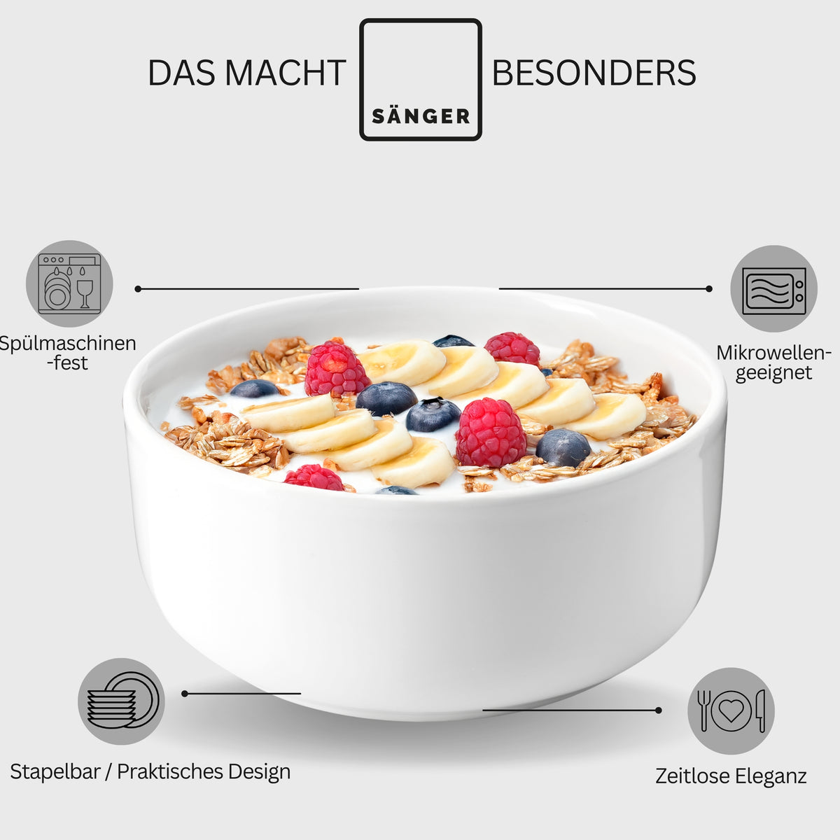 SÄNGER Porzellan Müslischalen Marlo 6-teilig