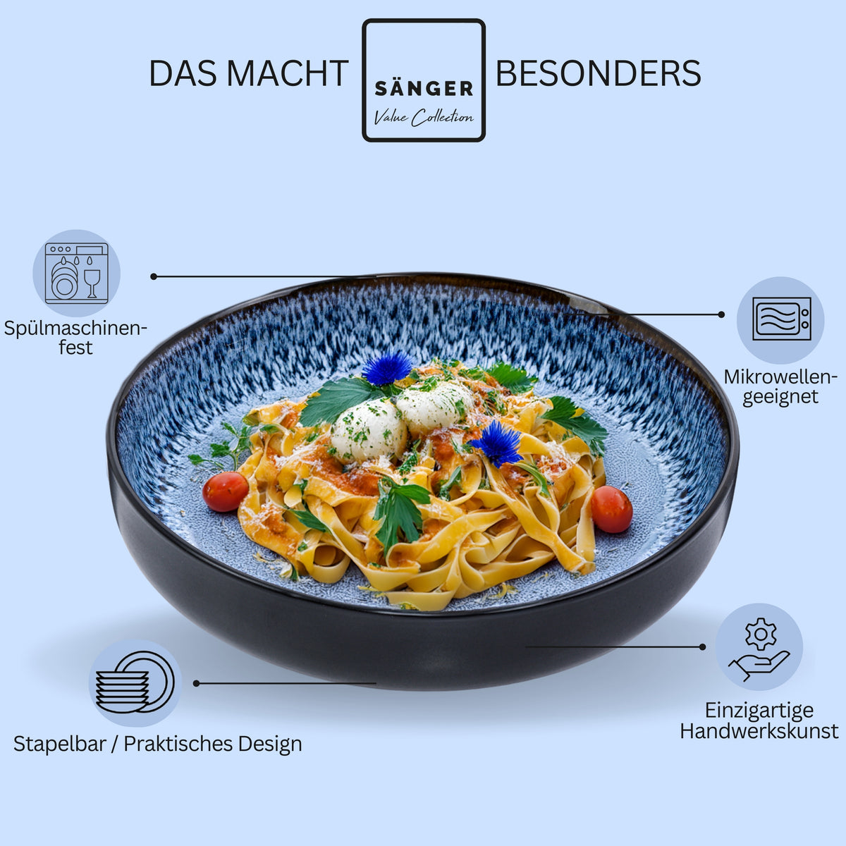 SÄNGER Pastaschalen Set Aruba 6 teilig