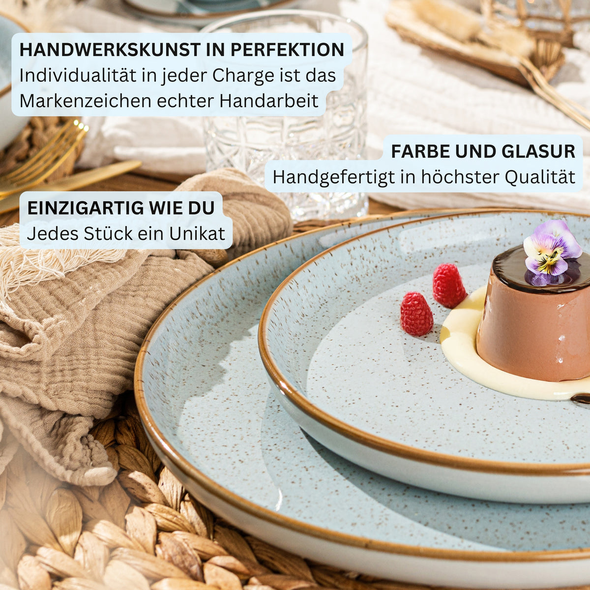 SÄNGER Dinner Plate Set Rio Lagune, 4-piece