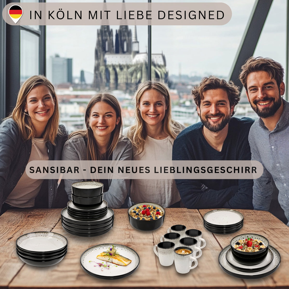 SÄNGER Dessertteller Set Sansibar 6 teilig