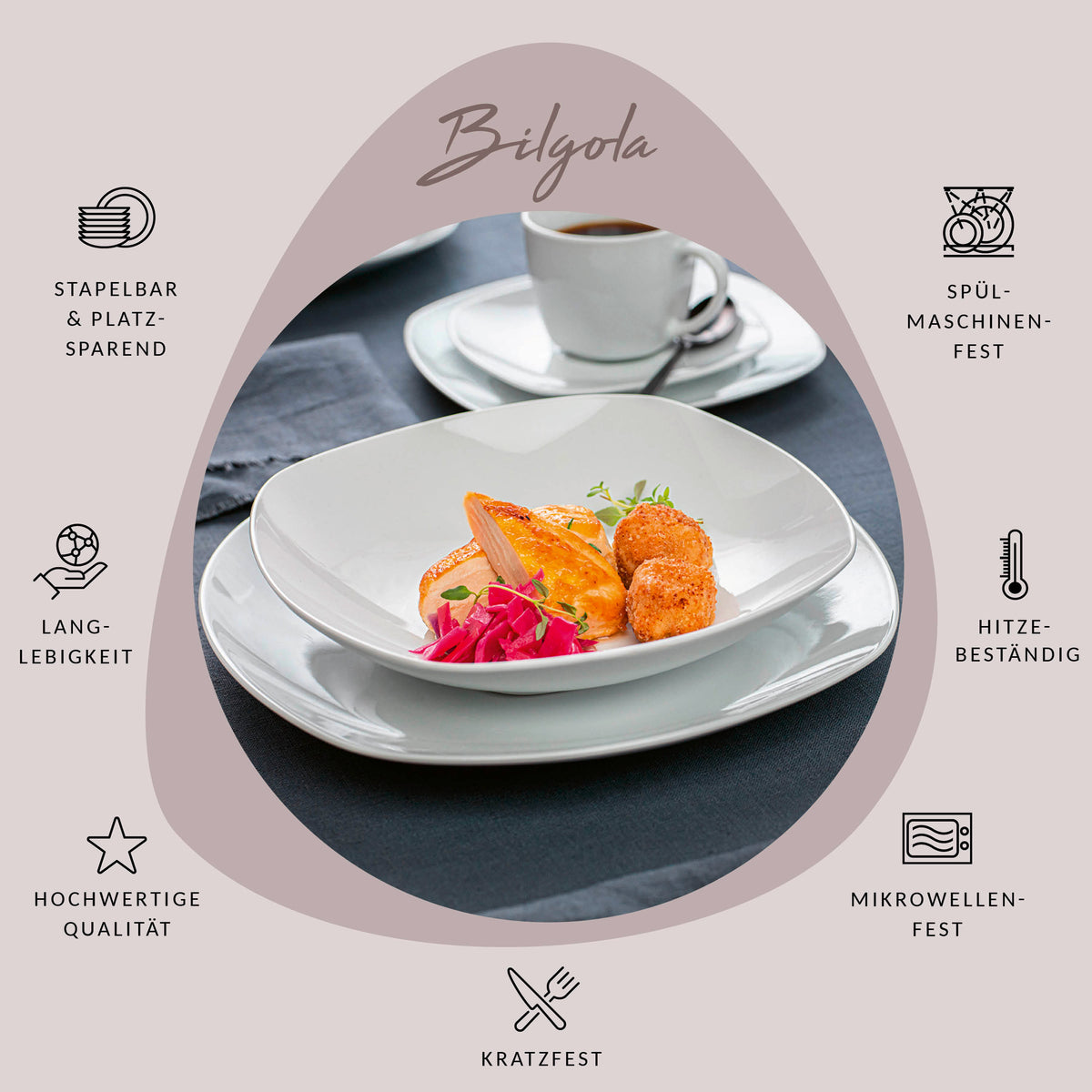 SÄNGER Soup Plate Set Bilgola 6-piece