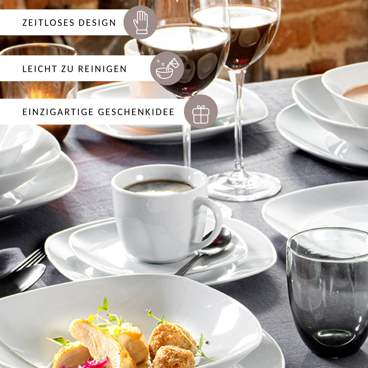 SÄNGER Kaffeetassen Set Bilgola 12 teilig für 6 Personen