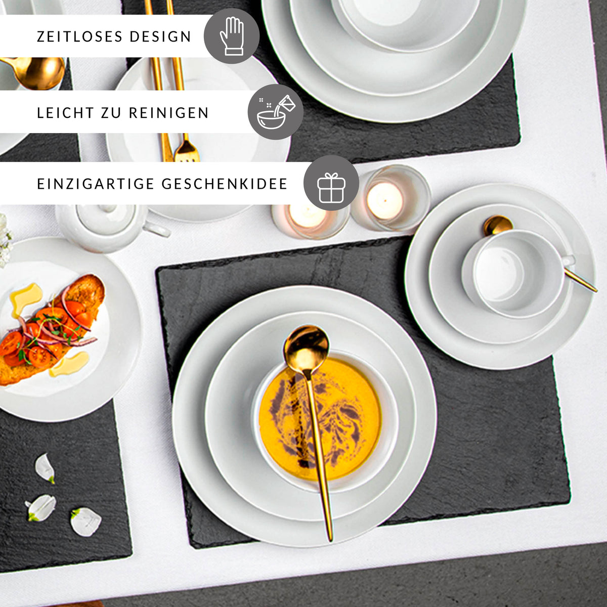 Sänger Kaffeetassen Set New Port mit Untertassen 12 teilig
